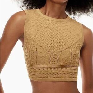 Forever 21 Mustard knit crop top